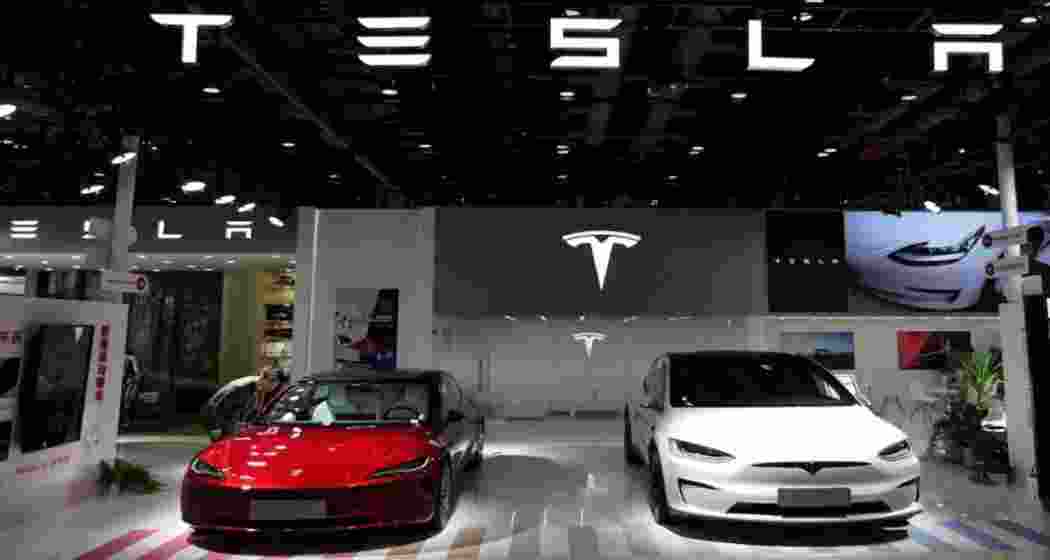 Tesla models displayed in a showroom. (Representative image)