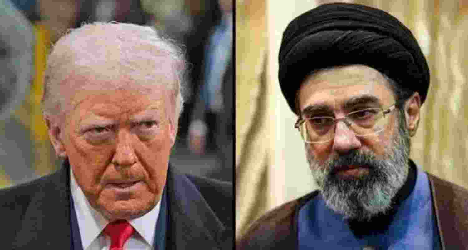US President Donald Trump (left) and Iran Supreme leader Mojtaba Khamenei.