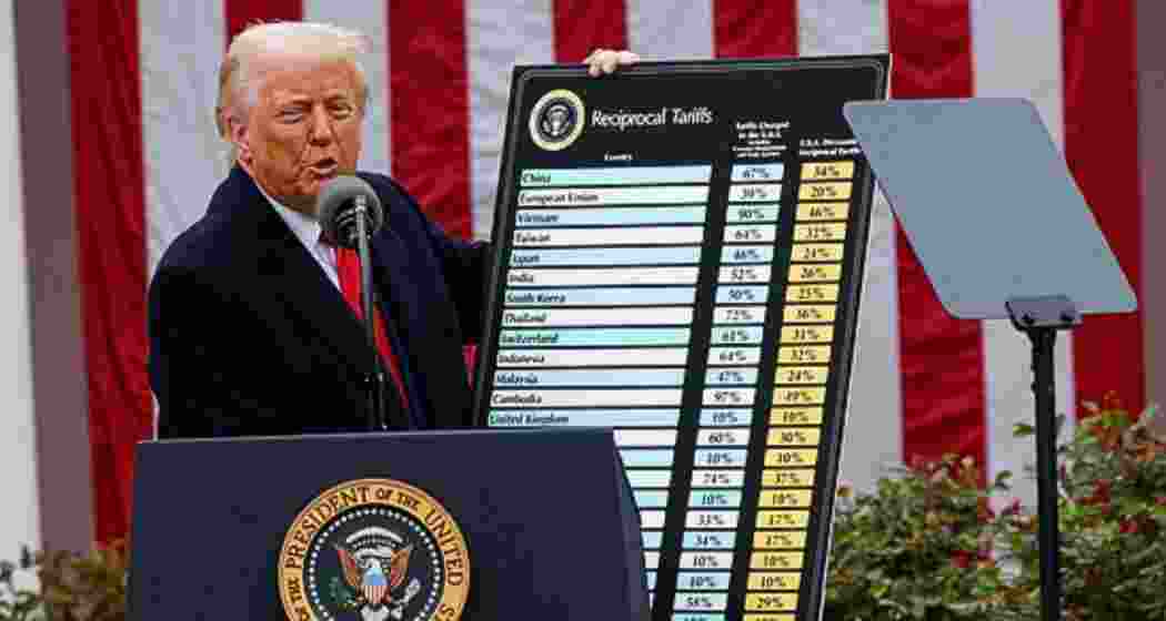 President Donald Trump revealed the sweeping global tariffs during his 'Make America Great Again' press conference at the White House's Rose Garden.