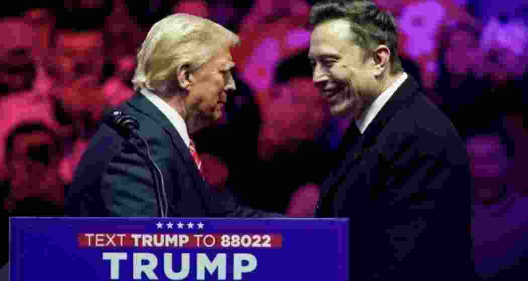 President-elect Donald Trump and tech entrepreneur Elon Musk during the "Make America Great Again Victory Rally" at Capital One Arena in Washington, D.C., on Sunday, January 19. 