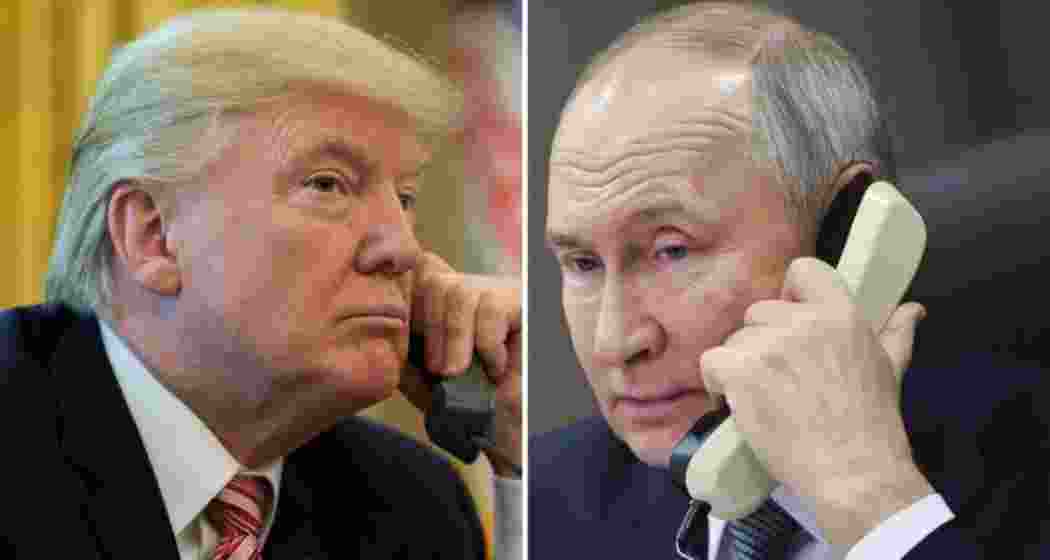 US President Donald Trump (L) and Russian President Vladimir Putin (R), remain at odds over the Ukraine war as their latest phone call ends without any diplomatic breakthrough or ceasefire progress.