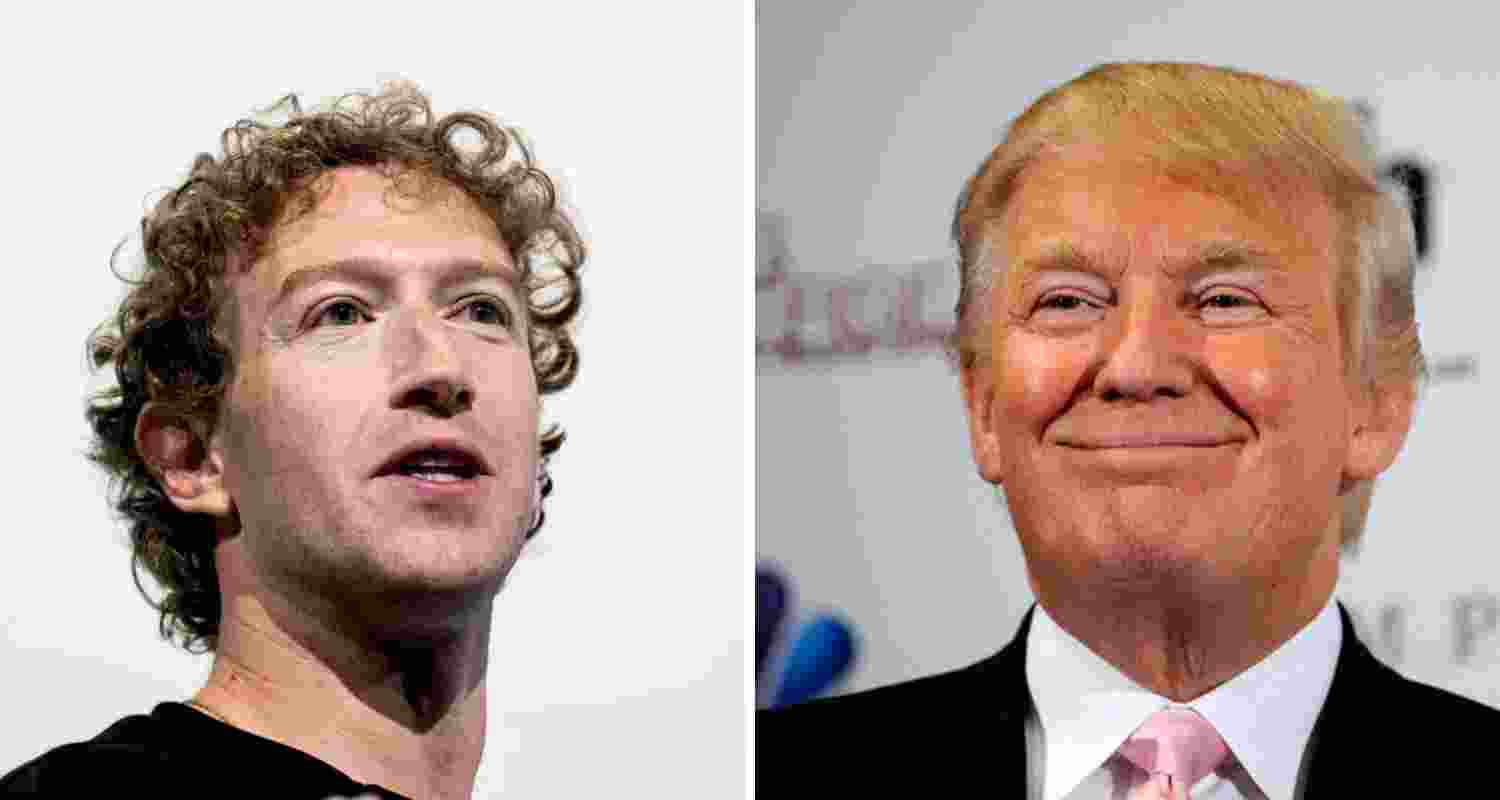 Meta CEO Mark Zuckerberg (left) and US President Donald Trump (right).
