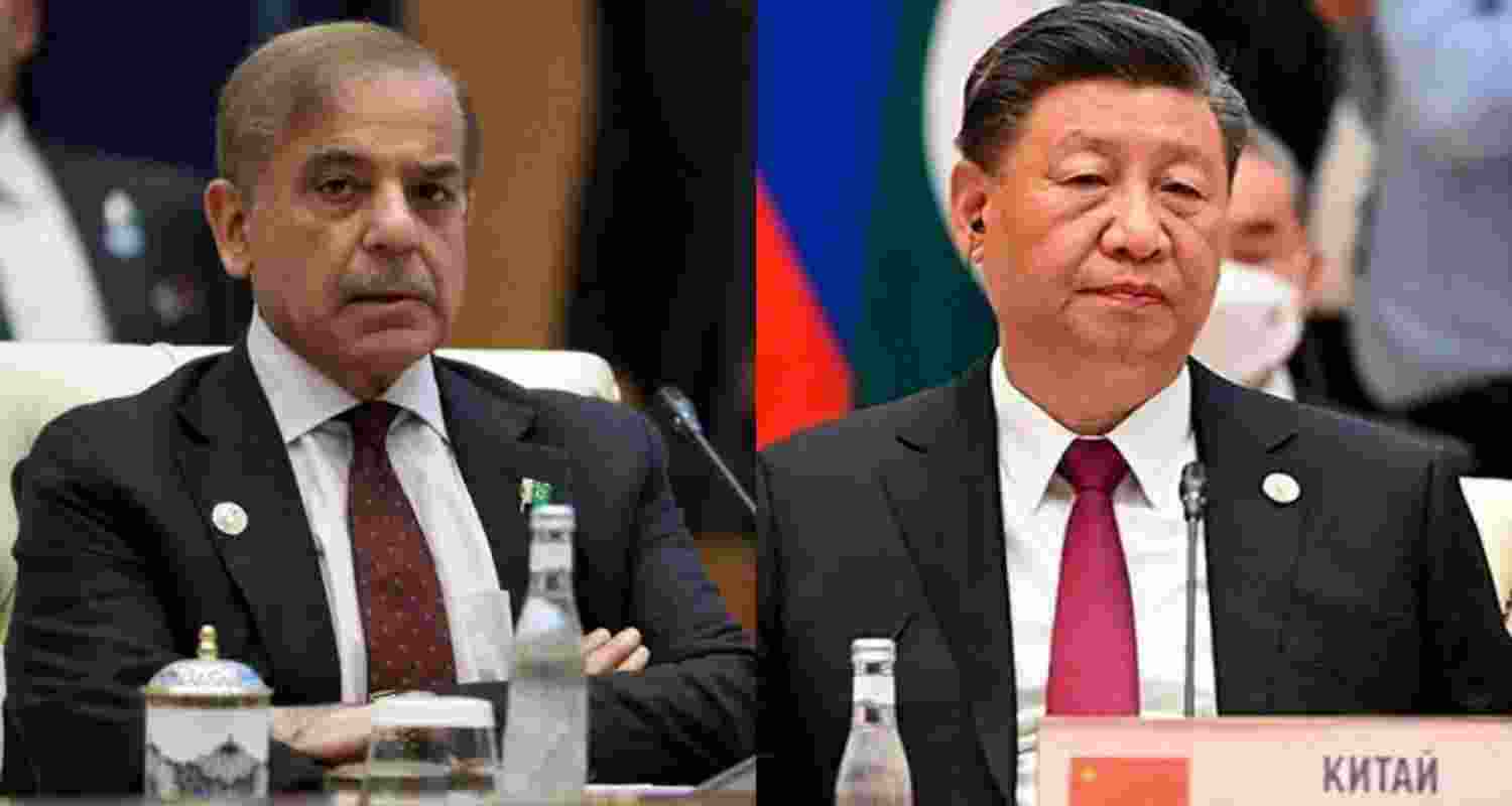 Pakistan PM Shehbaz Sharif and Chinese President Xi Jinping. Image X.