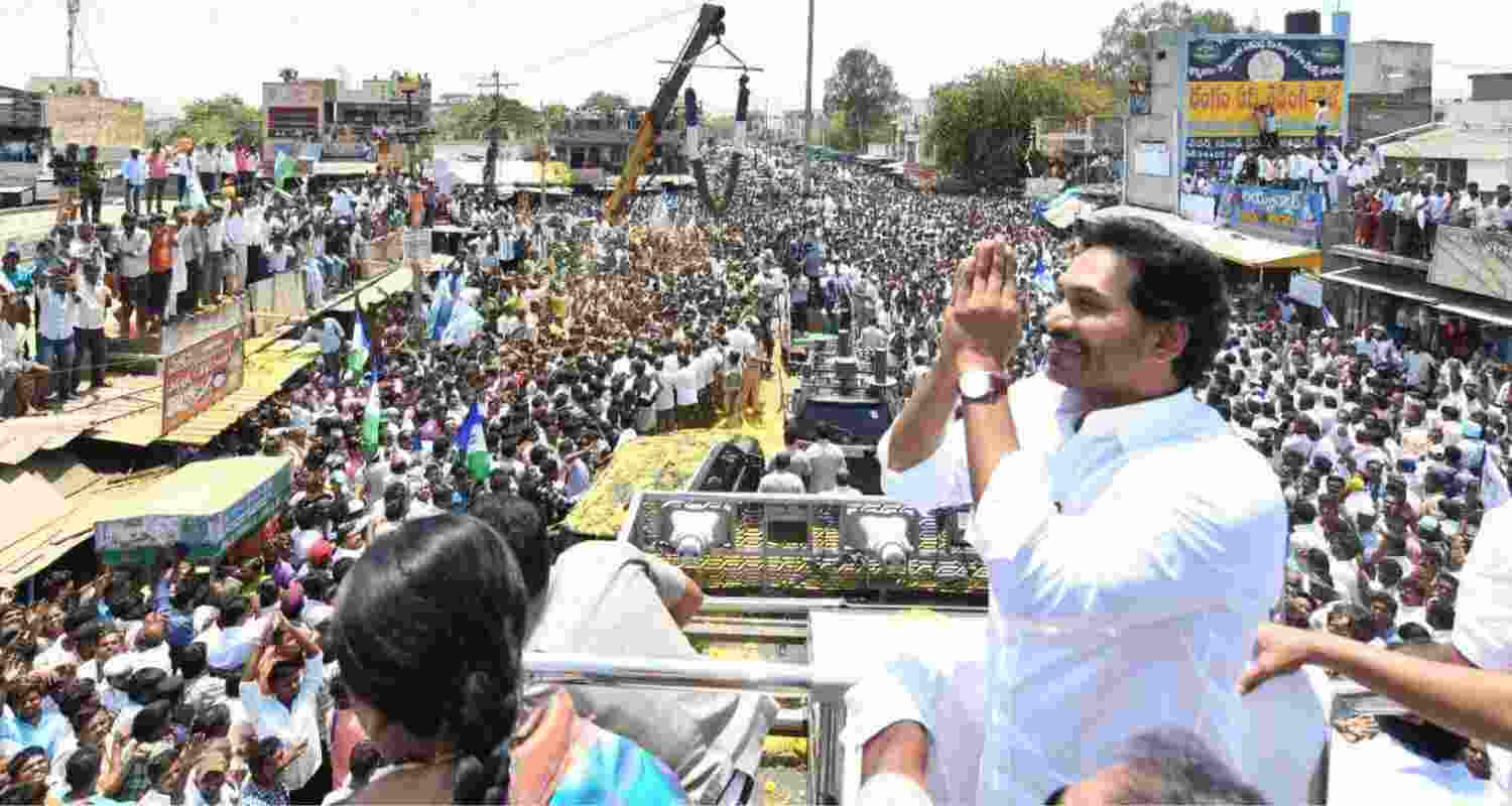 YSRCP's Jagan Reddy claims elections in the state being the clash of 2 Ideologies. Image X.