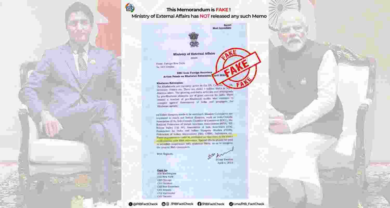MEA Slams Fake Document Linking Indian Diplomats to Crimes.