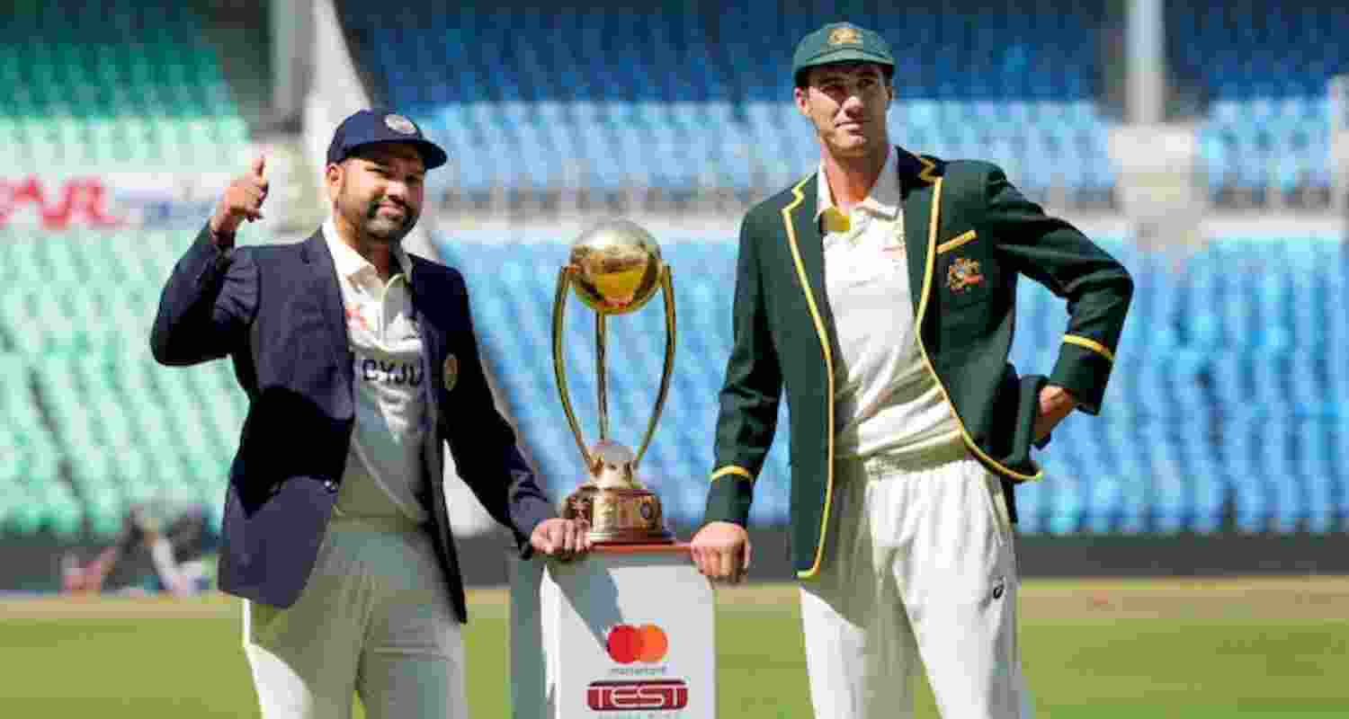 Rohit Sharma and Pat Cummins. File Image. 