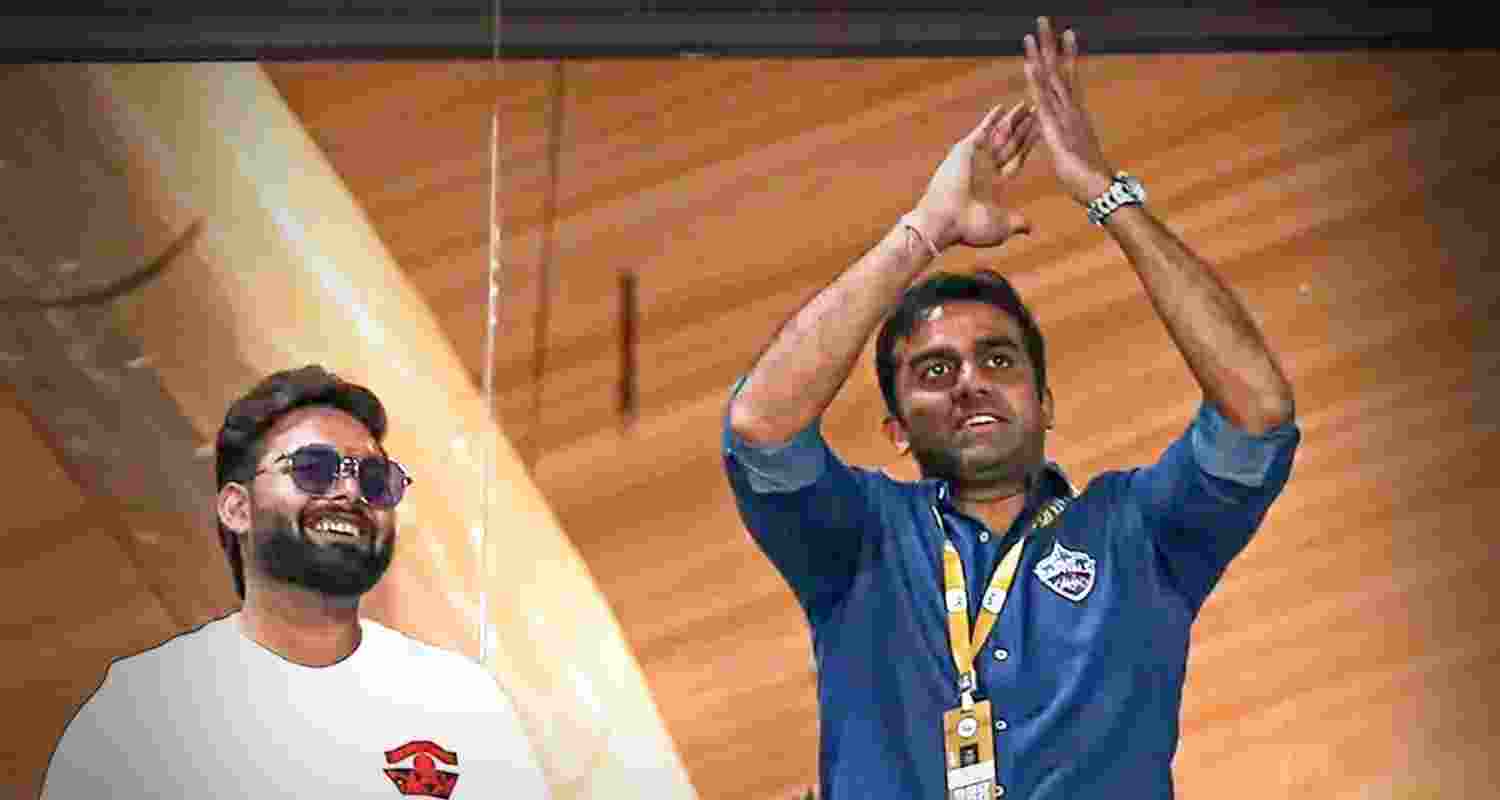 (L-R) Rishabh Pant and Parth Jindal. Image: X. 