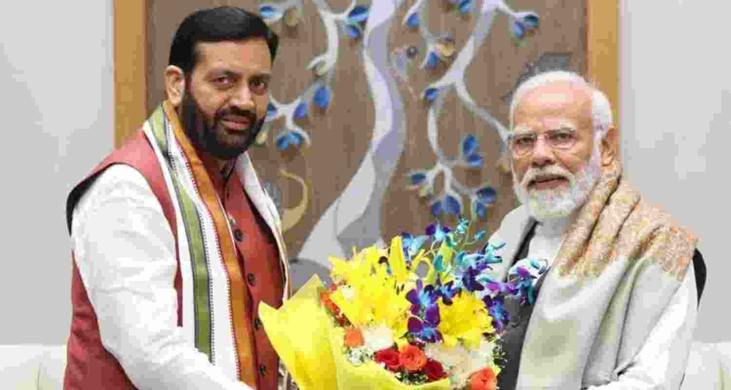 Haryana CM Nayab Singh Saini meets PM Modi in Delhi. File Image. 