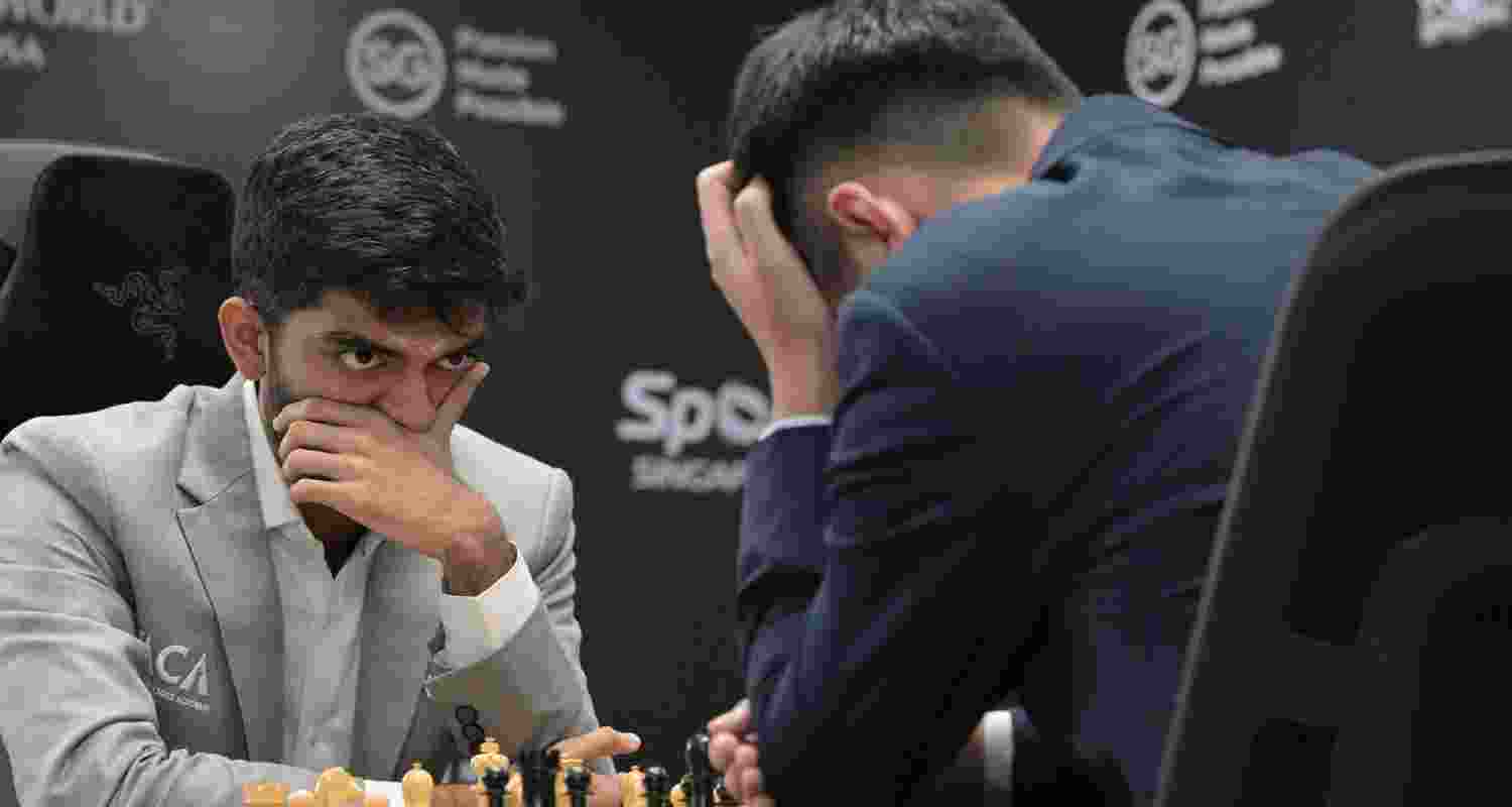 Gukesh draws with Liren as World Chess Championship series levels.