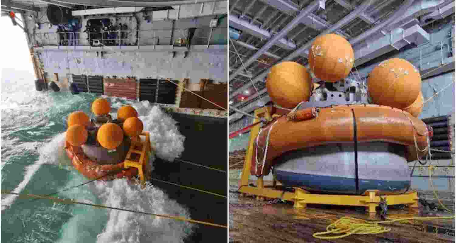 Indian Navy aids ISRO in Gaganyaan crew module testing.