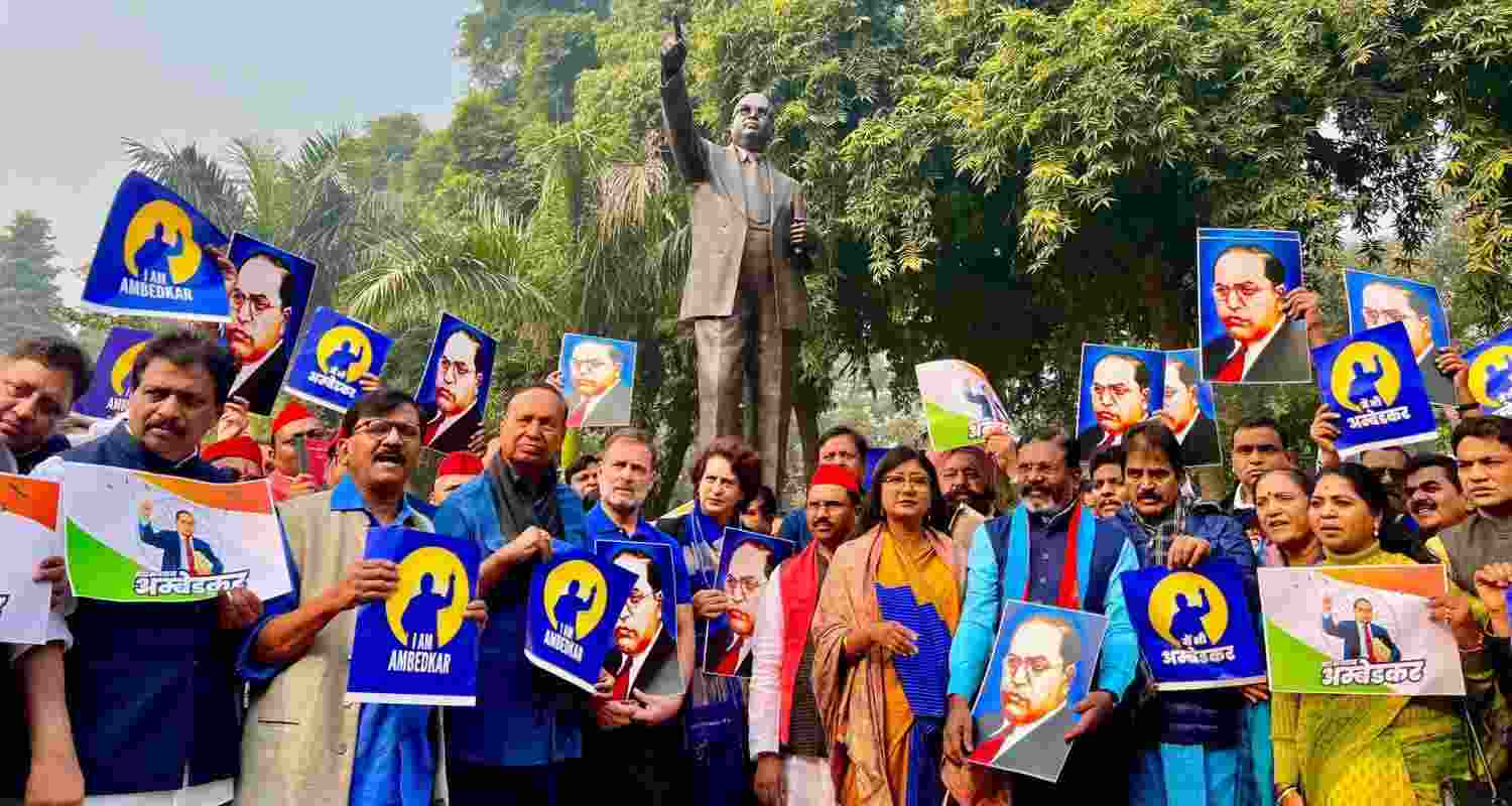 Congress plans protests across India over Amit Shah's Ambedkar comments.