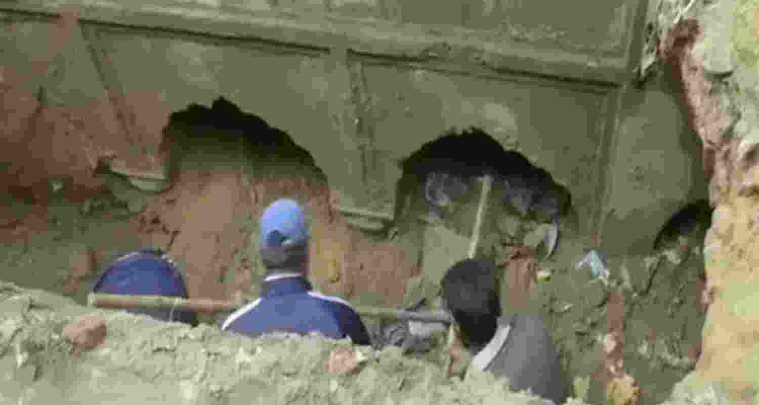 Ancient Baoli Unearthed During Excavation in Sambhal.