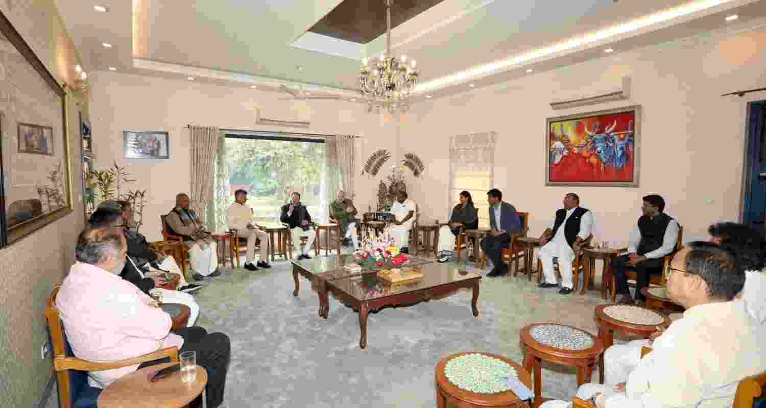 NDA leaders including Shah, Naidu meet at Nadda's residence