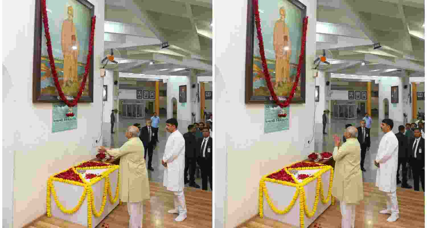 Gujarat leaders honour Swami Vivekananda on his birth anniversary.