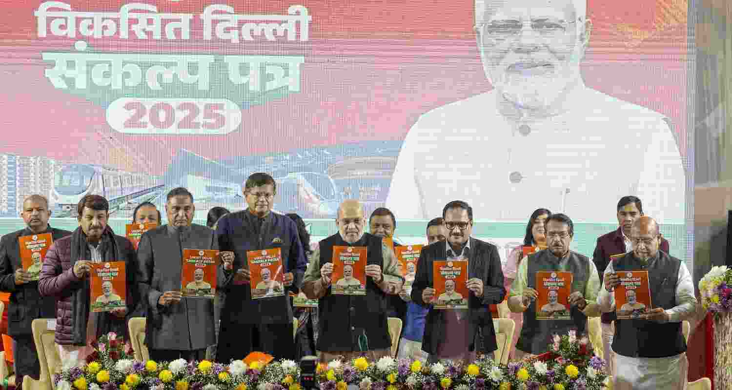 BJP Vows 50000 Jobs and Welfare for Gig Workers and Yamuna Cleaning. File Photo.