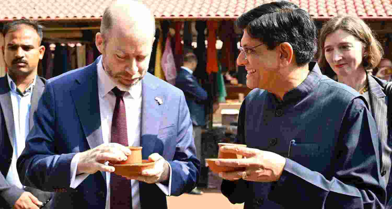 Commerce Minister Piyush Goyal and UK Business Secretary Jonathan Reynolds.