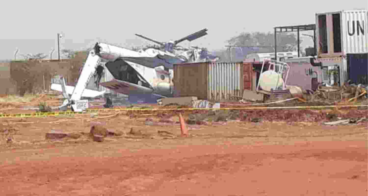 UN helicopter attacked in South Sudan, multiple fatal casualties reported. Image X.