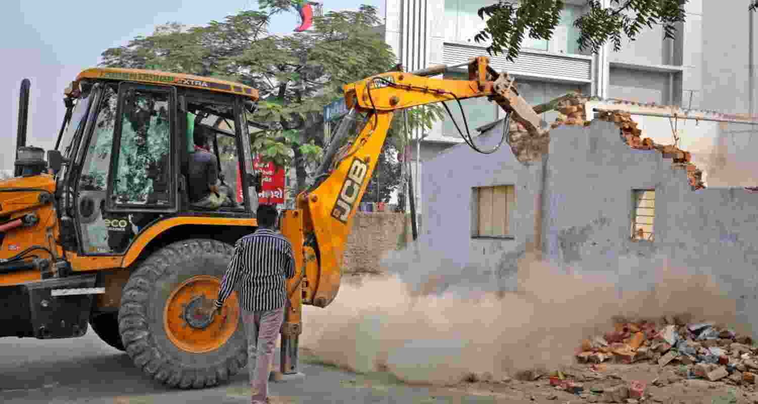 Authorities demolish homes of Ahmedabad riot suspects.