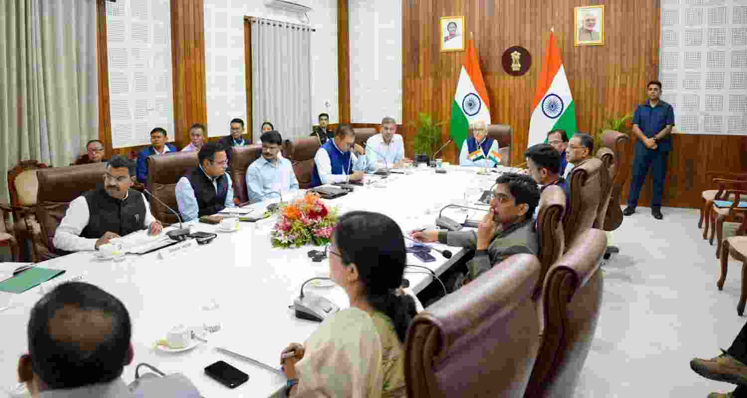 Manipur law and order reviewed by Home Secretary.