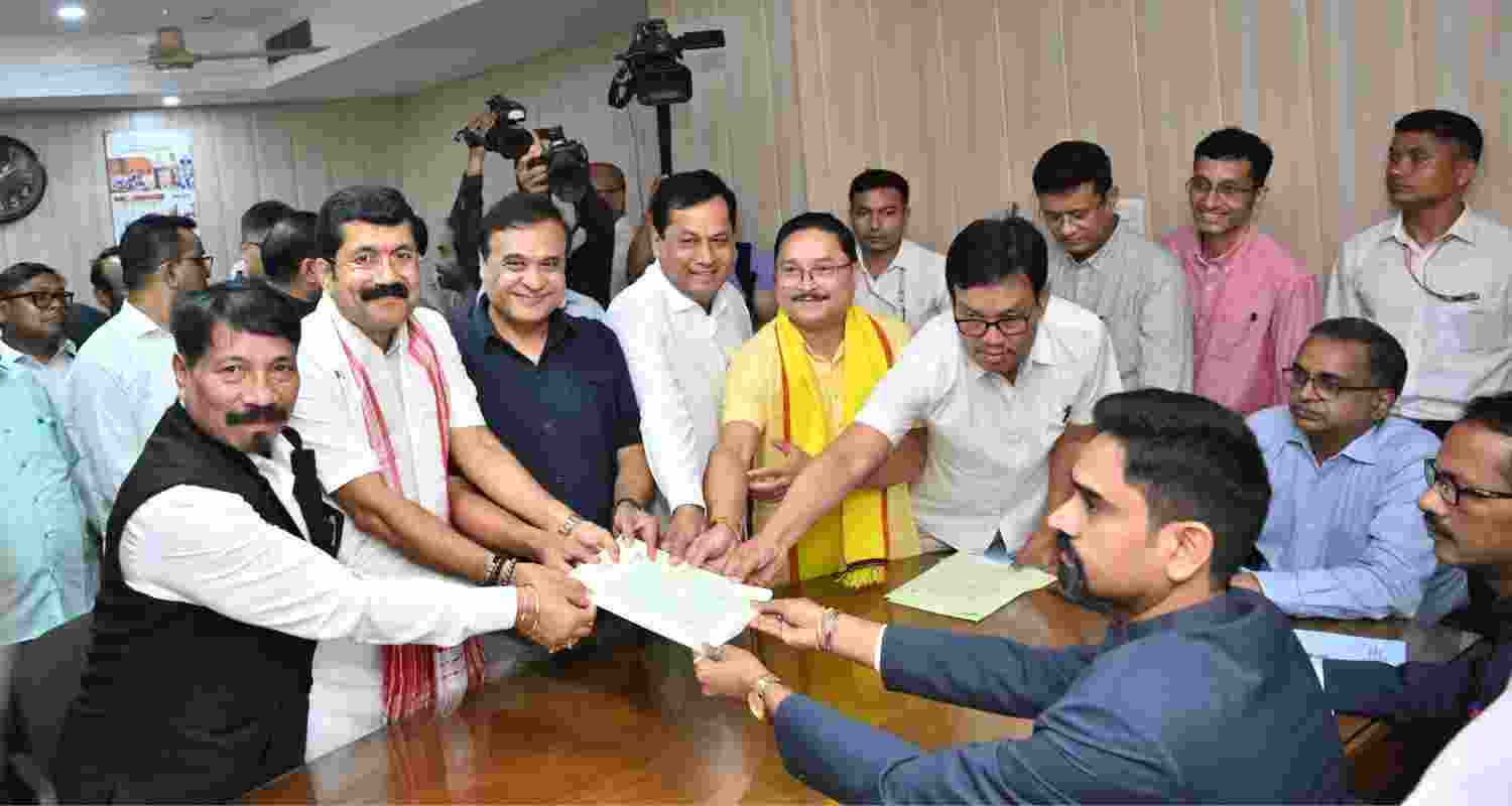 RS polls Assam Kanad Baishya file nominations.