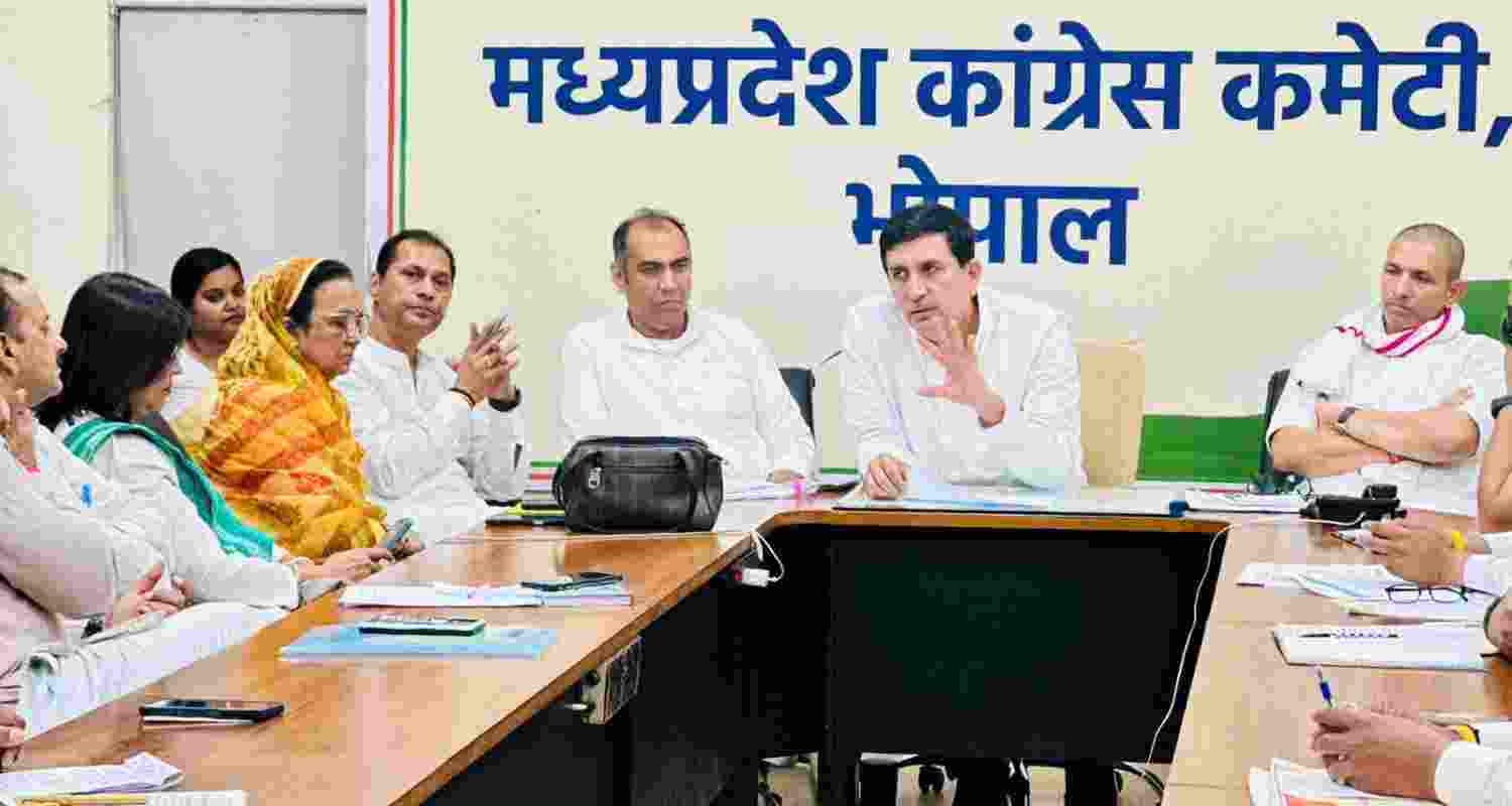 BJP-RSS blocking Ambedkar statue alleges Congress. File Photo - MP Congress.