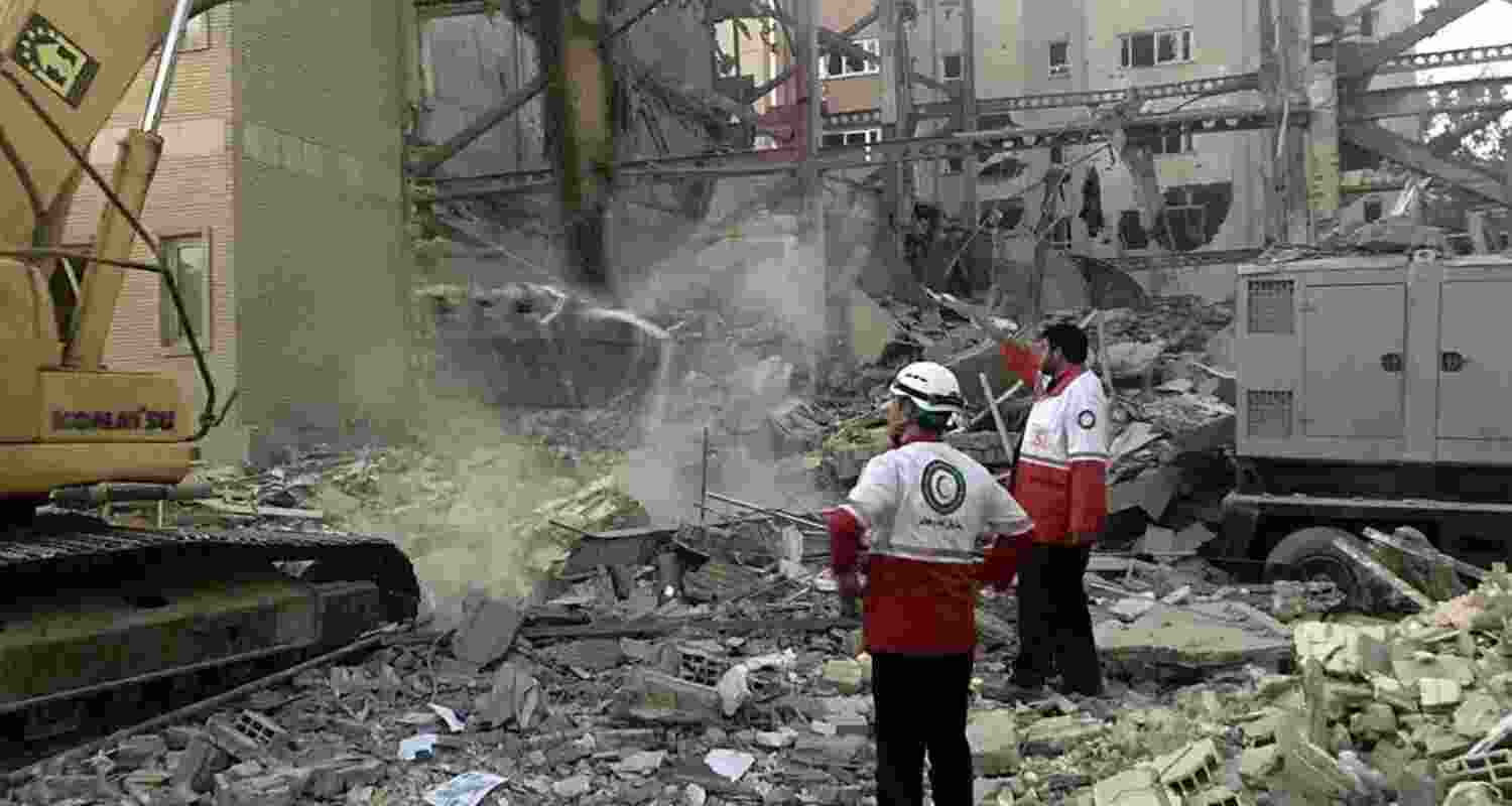 Iran denies toll as group claims 950 dead in airstrikes.