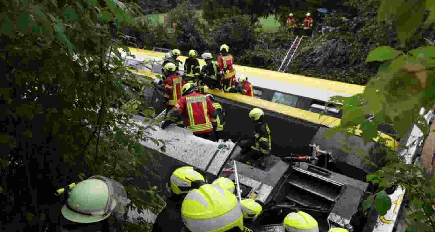 Train With 100 Aboard Derails in Germany, Three Dead.