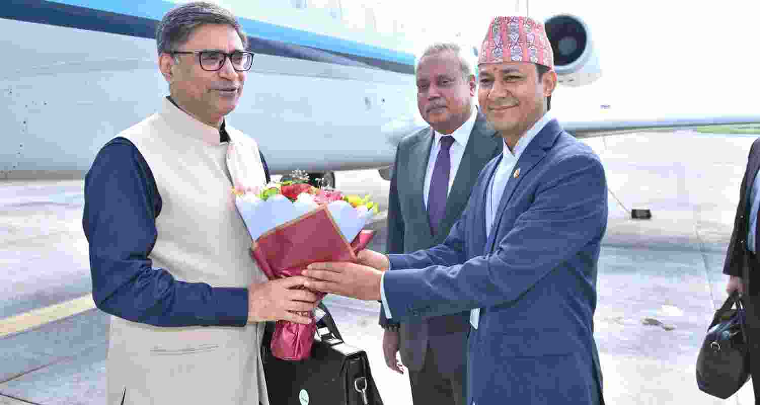 Vikram Misri arrives in Nepal for high level talks.