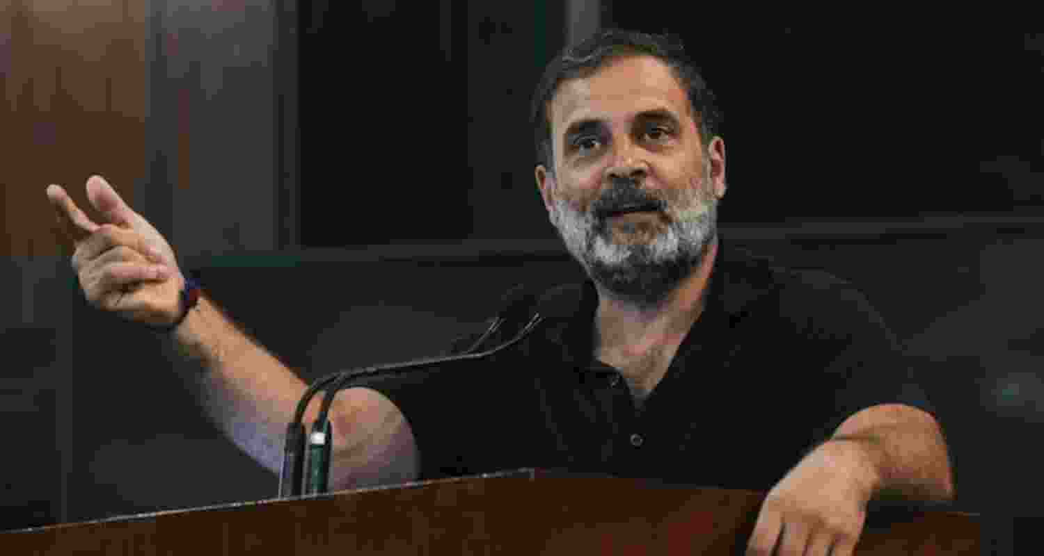 Rahul Gandhi returns to trademark black T-shirt after months.