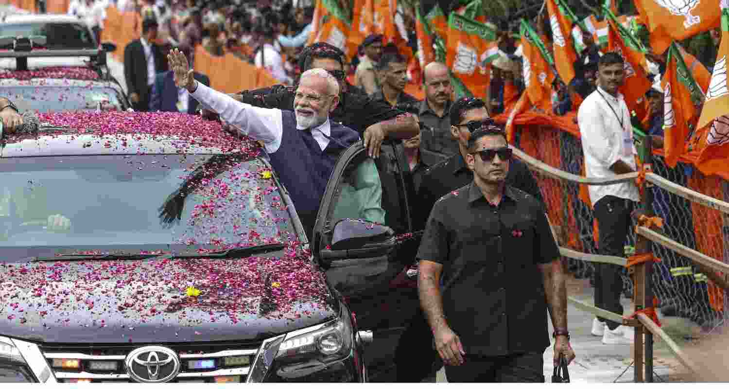 PM Modi unveils projects worth ₹34,200-cr in Gujarat. PM Modi unveils projects worth ₹34,200-cr in Gujarat.