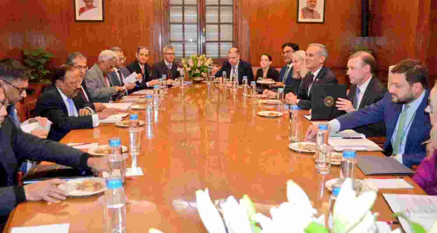 US Efforts to Finalise Delisting of Indian Nuclear Entities. Image - US NSA Sullivan meets Indian NSA Doval.