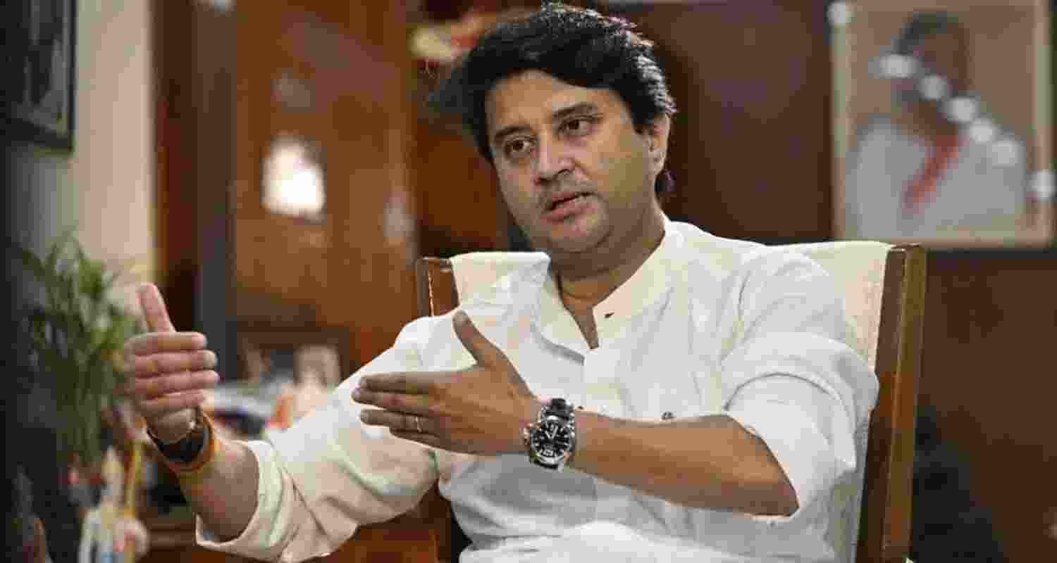 A file photo of Union Minister of communications Jyotiraditya Scindia