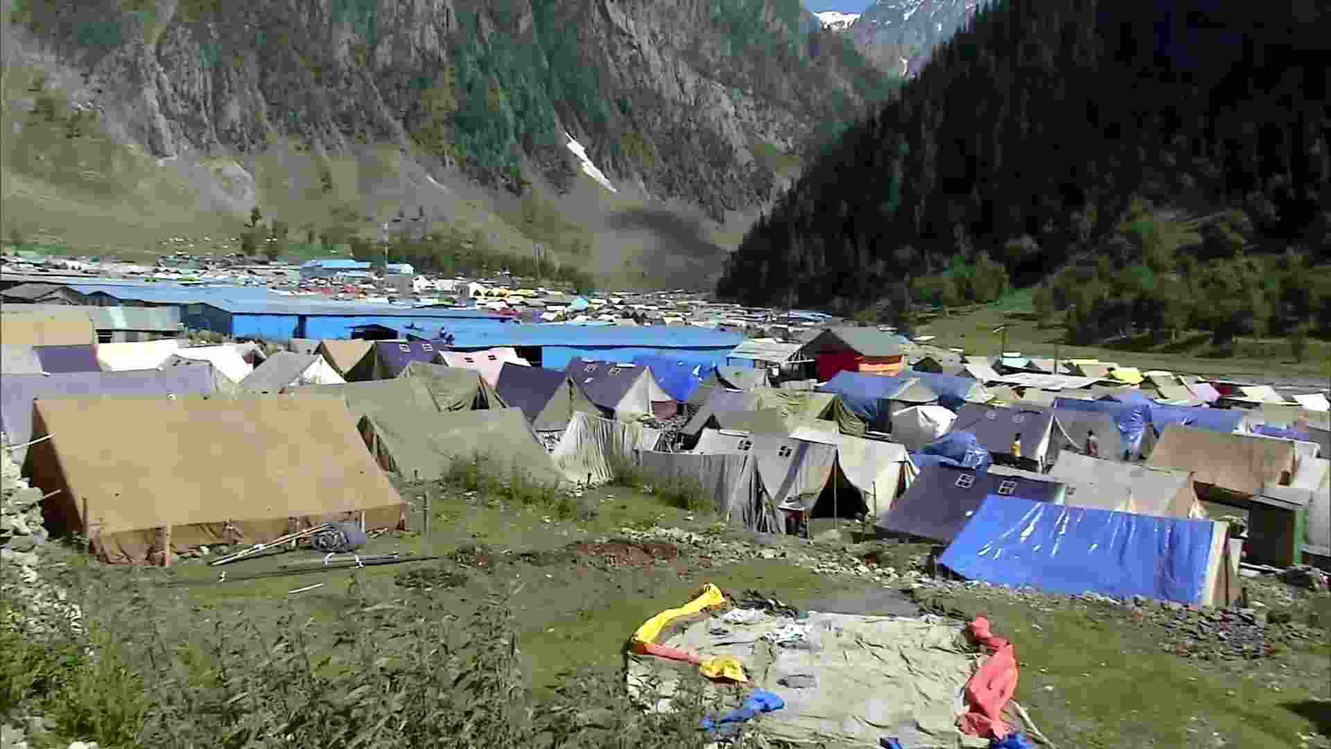 Locals set up hundreds of tents for Amarnath Yatra pilgrims