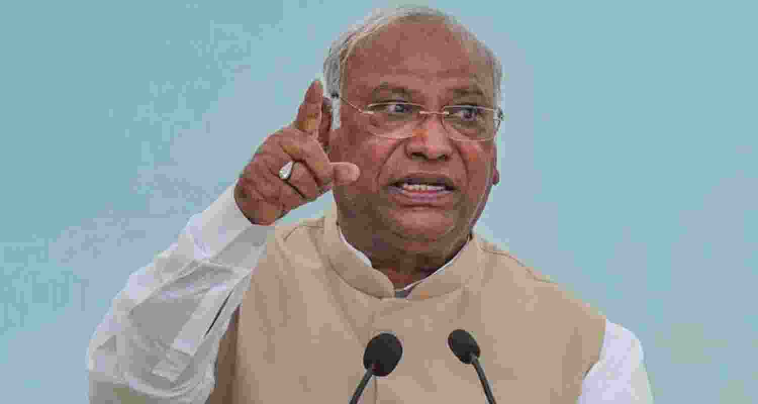 Congress chief Mallikarjun Kharge. Image: X. 
