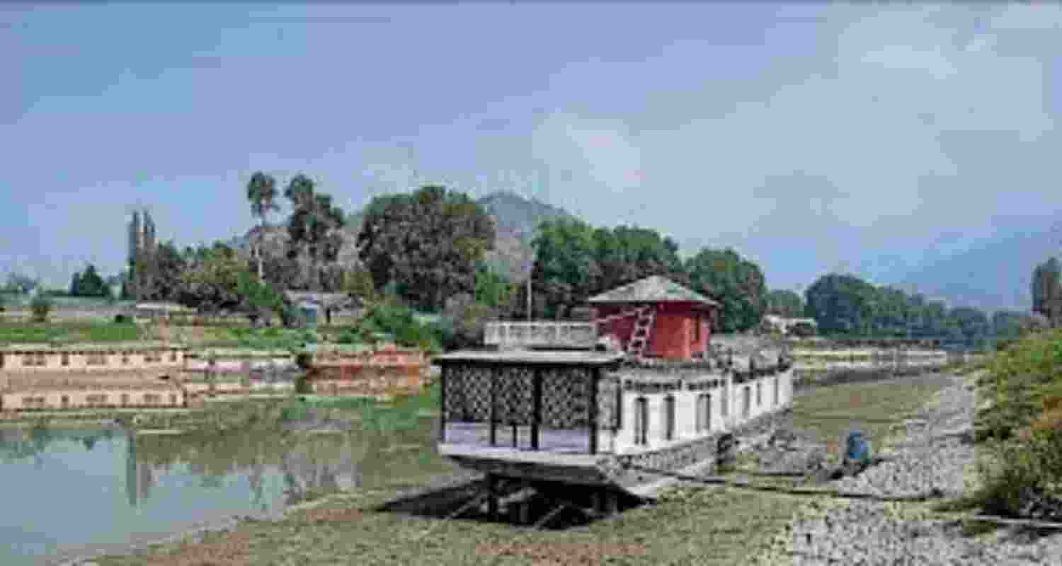 Dried-up lake beds are a testament to the intense heatwave that has gripped J&K this summer