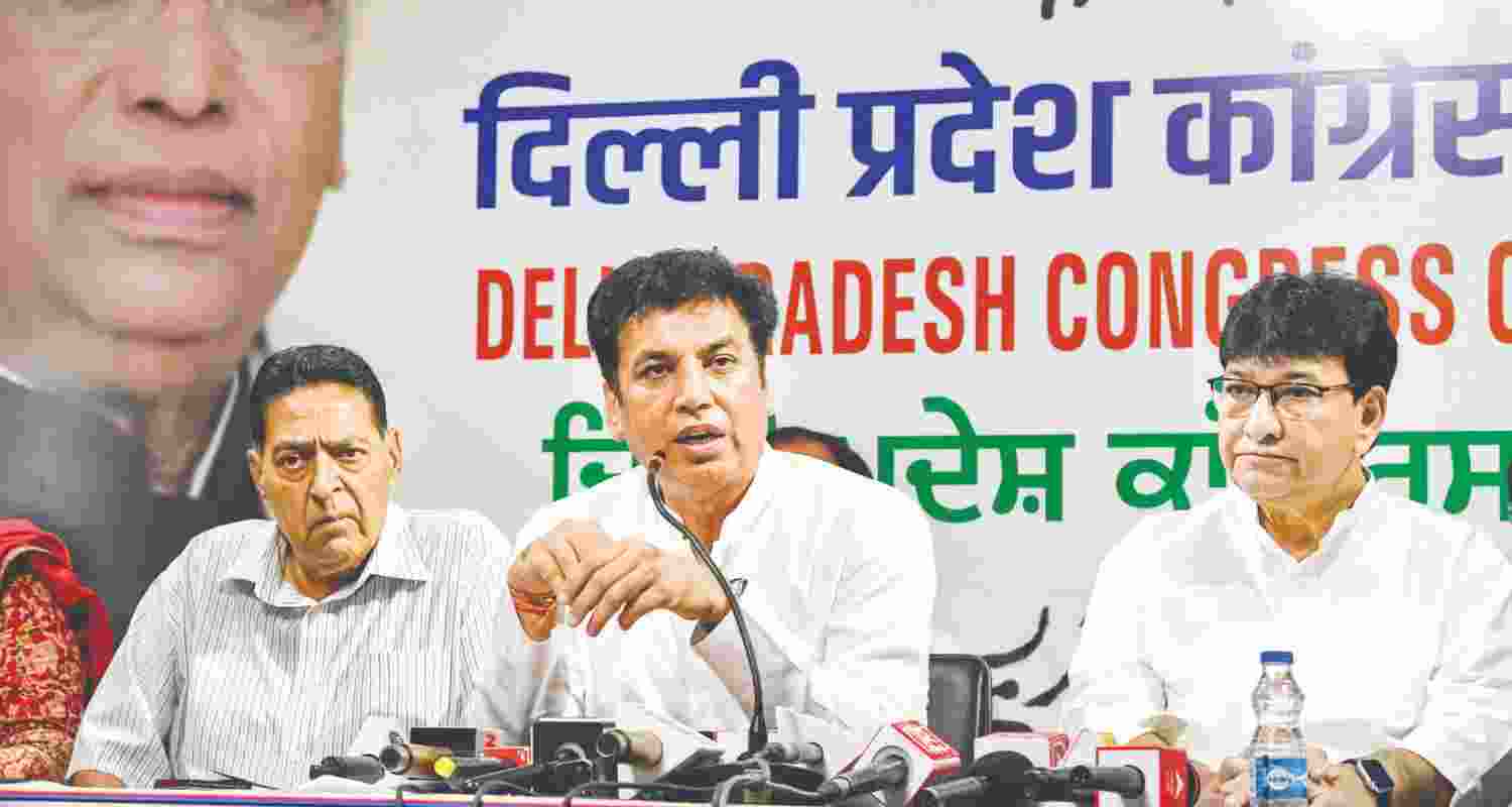 Delhi Congress Devender Yadav highlights public grievances under AAP.