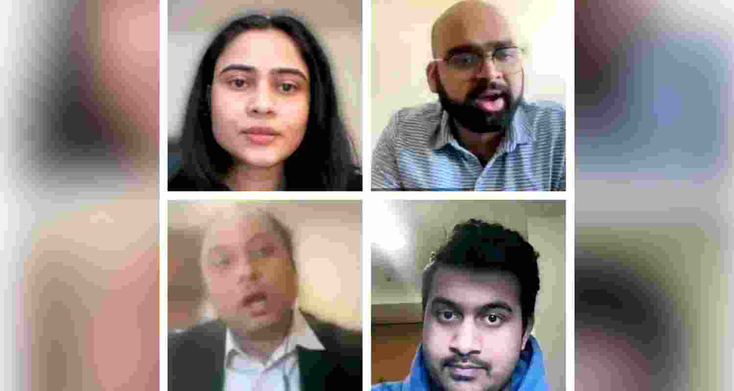  Indian students from across the United States during a virtual interaction held by the Indian Embassy along with its consulates. 