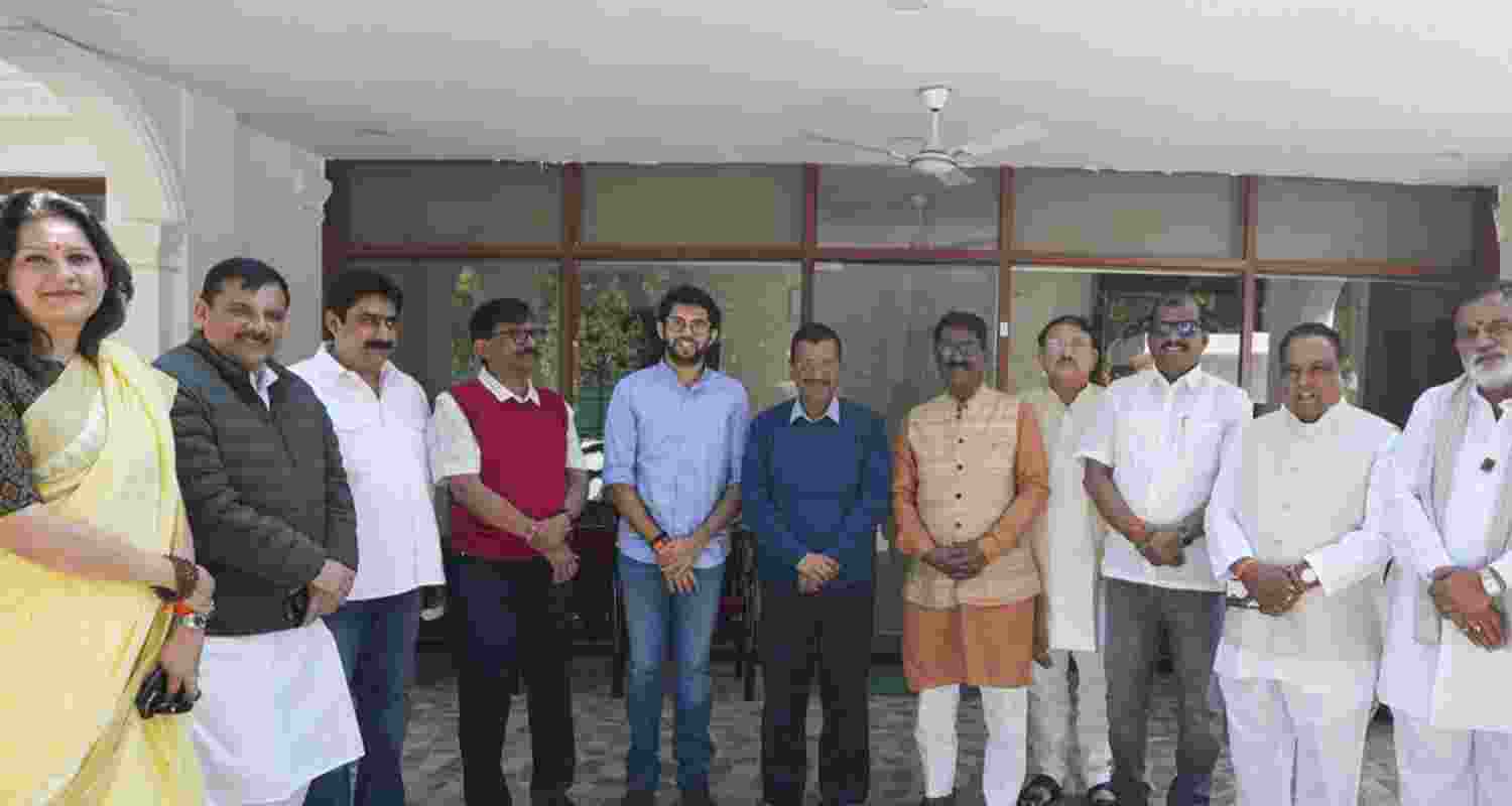 AAP-Sena (UBT) join forces, slam BJP’s tactics.