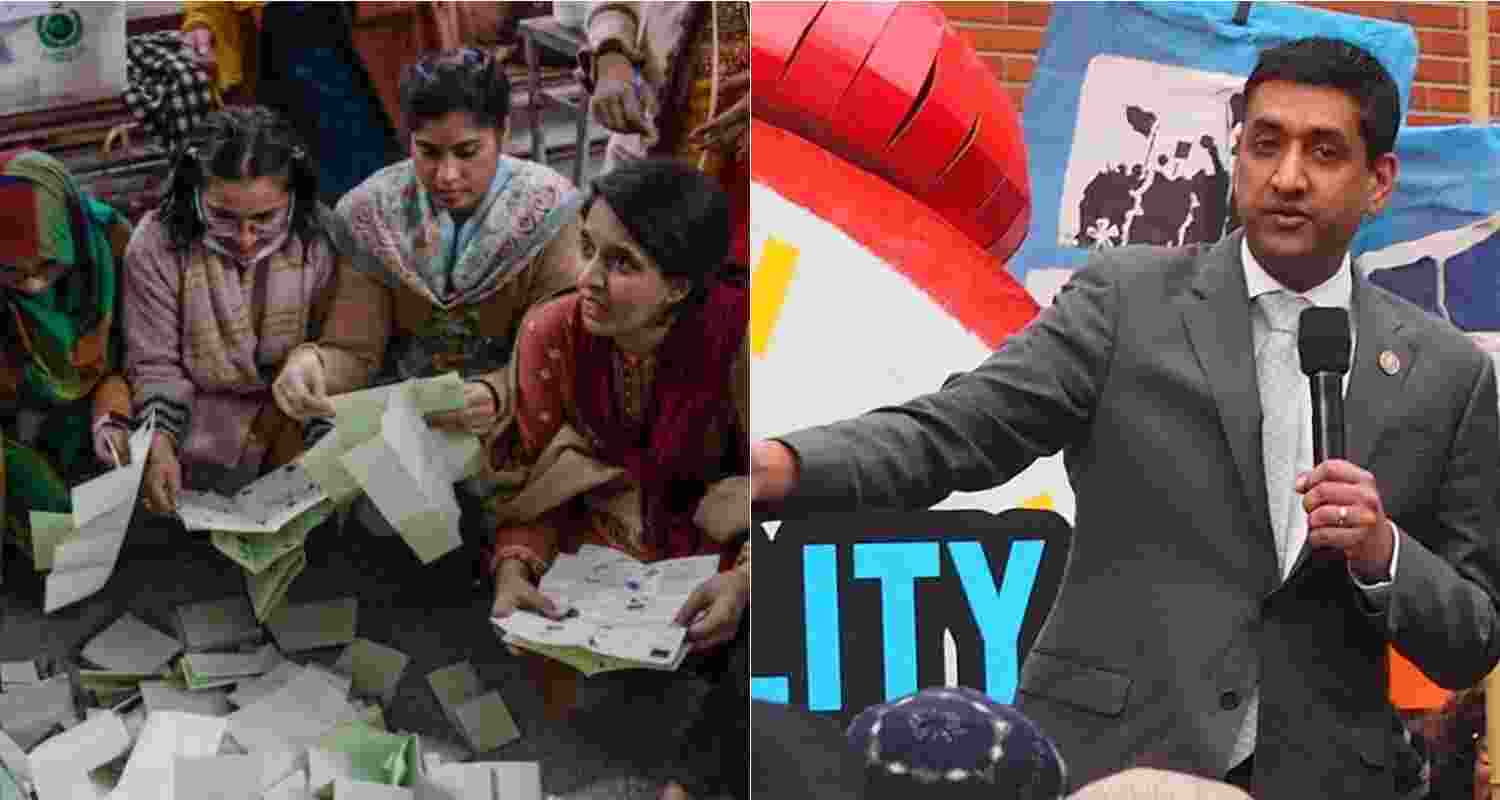 Elections in Pakistan - Representative Image (Credit: Bloomberg), Indian-American Congressman and US lawmaker Ro Khanna (Right)