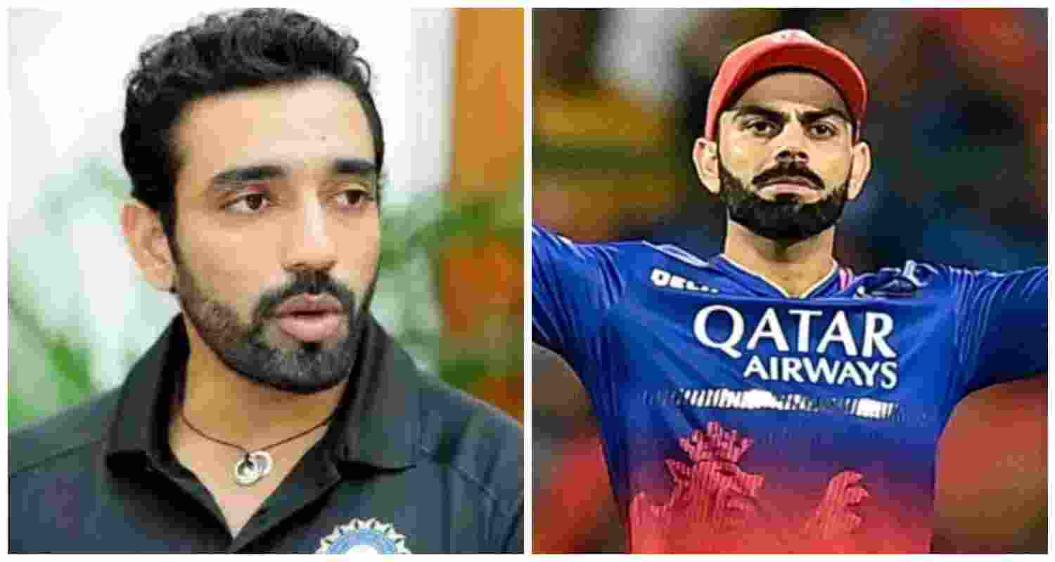 Former Indian cricketer Robin Uthappa (L), and iconic Indian International cricketer Virat Kohli. File photos.