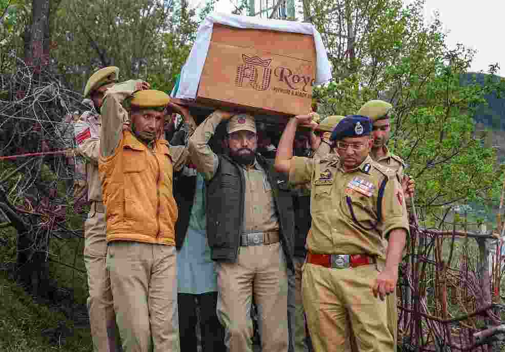 Following the initial exchange of fire, the terrorists, whose number was not immediately known, escaped deep into the forest and were being pursued by security personnel, according to police. 