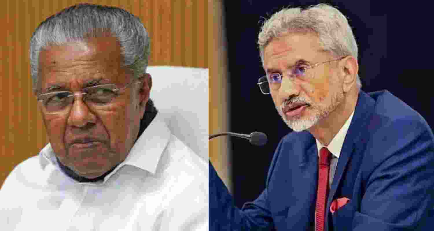 Kerala Chief Minister Pinarayi Vijayan (left) and Union External Affairs Minister S Jaishankar.