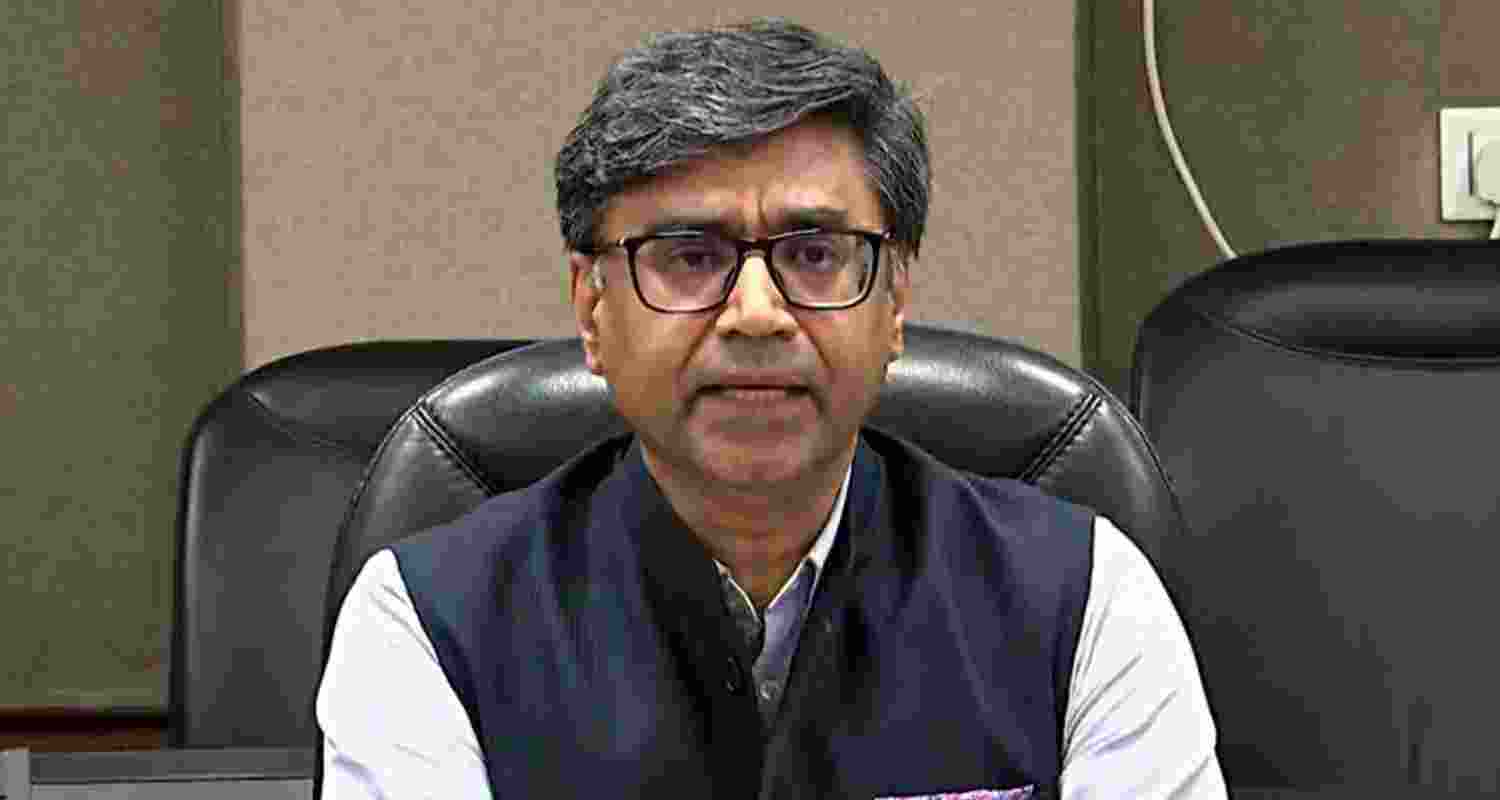 Foreign Secretary Vikram Misri speaks during a special briefing.