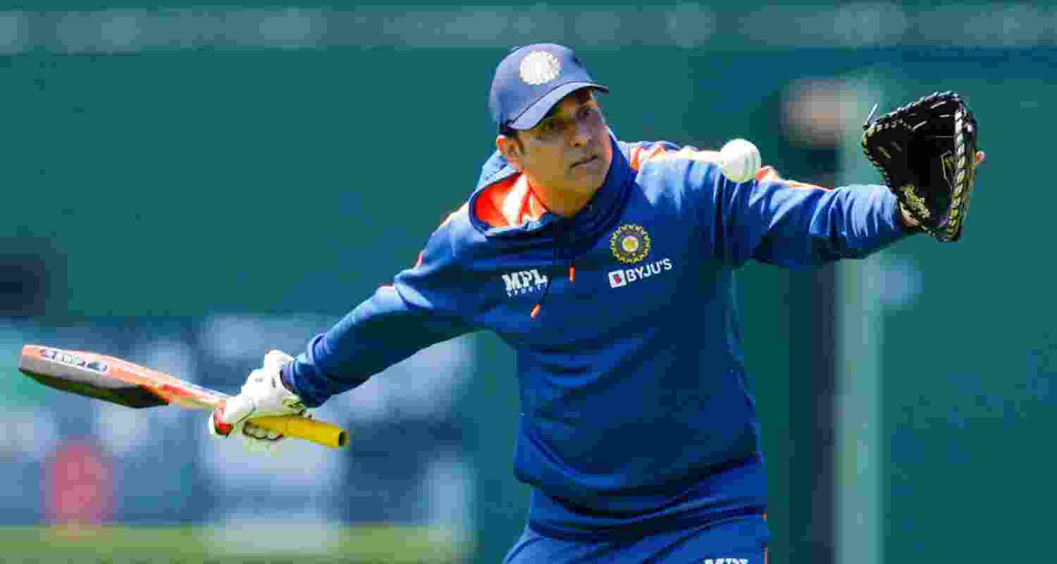 VVS Laxman during a practice session.