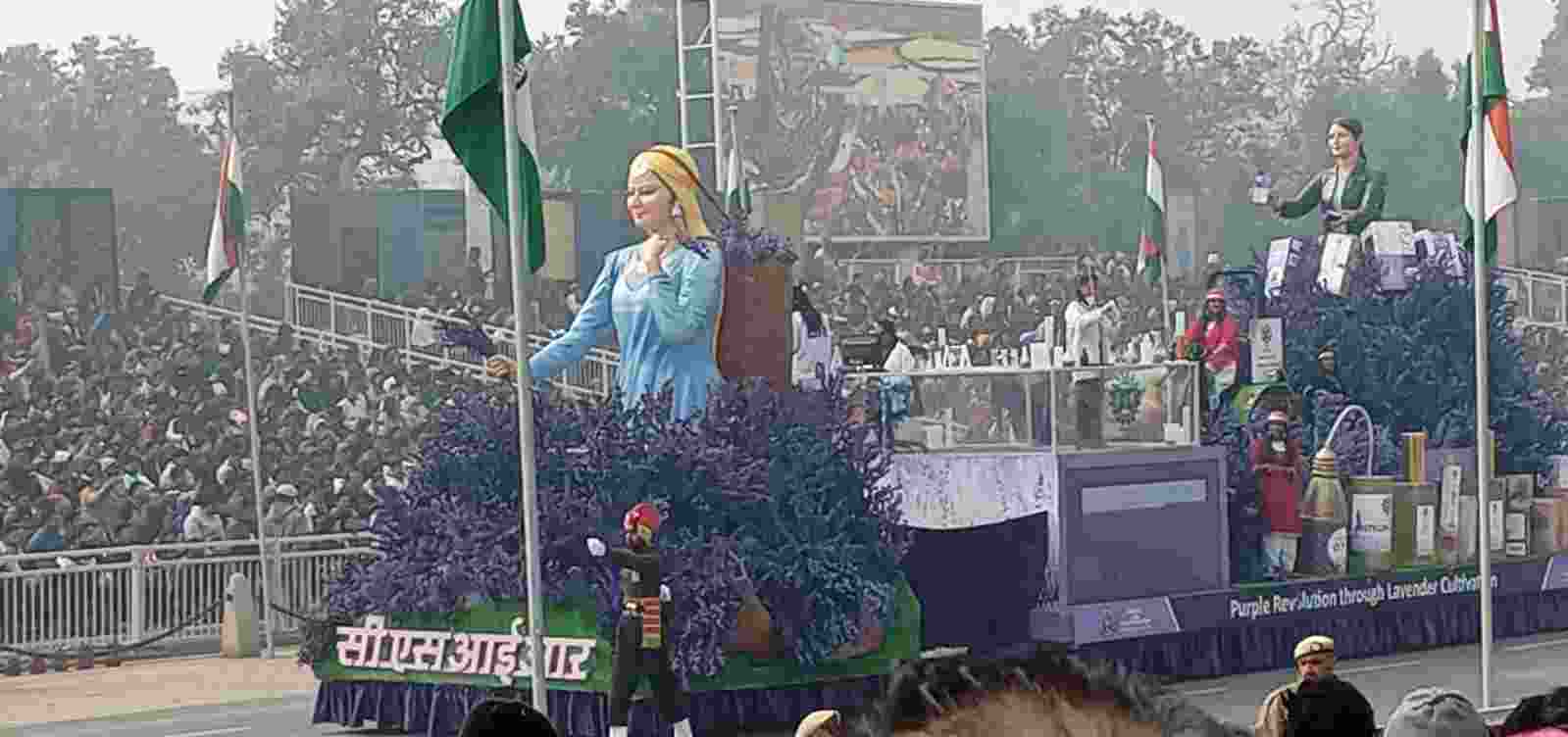  The tableau of the Council of Scientific and Industrial Research (CSIR) during the Republic Day parade. 