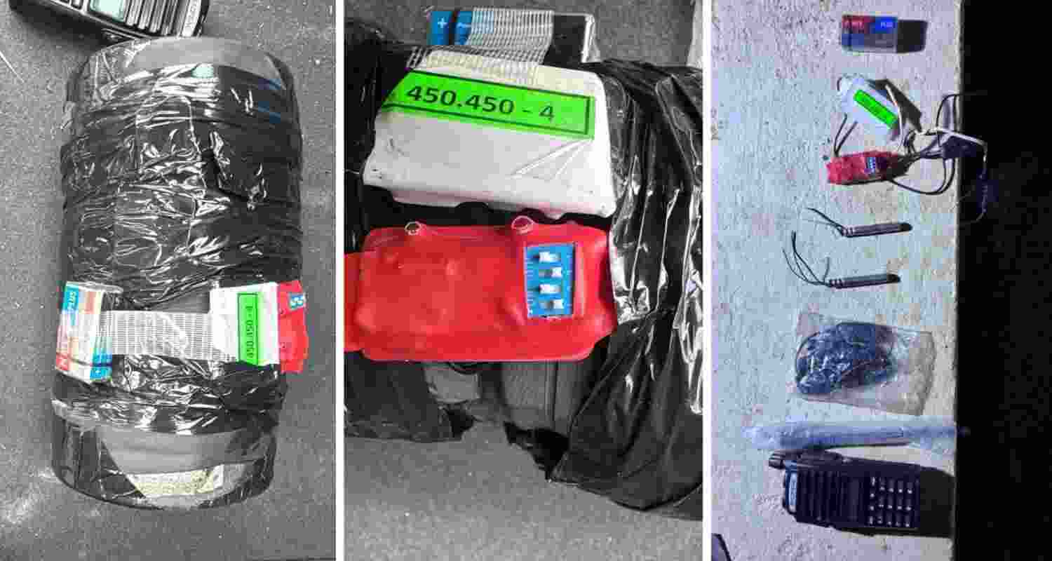 During the operation, authorities recovered five hand grenades, two detonators, and material used for assembling an improvised explosive device (IED)