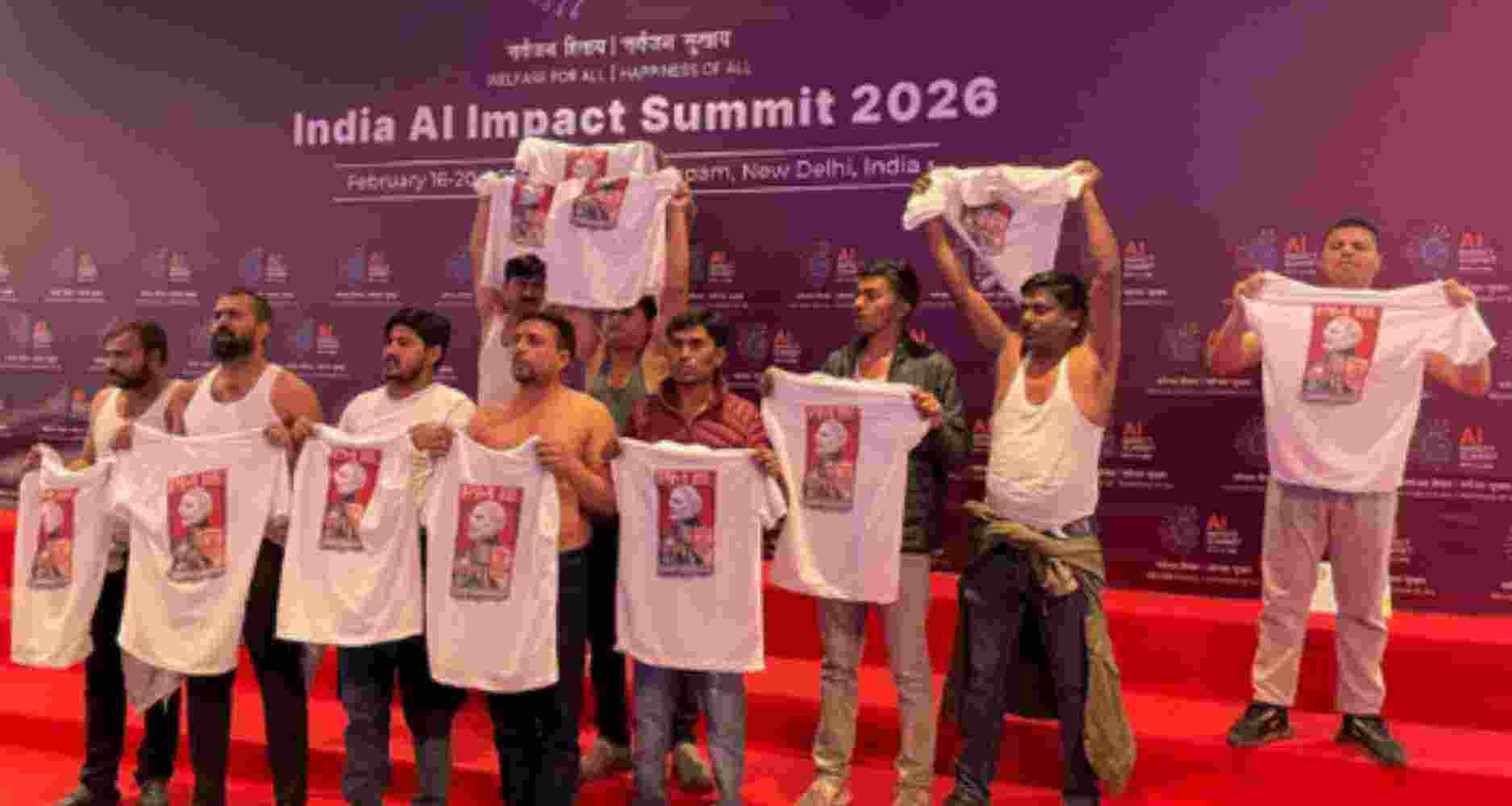 10 IYC workers held after brief protest at AI Impact Summit in Delhi’s Bharat Mandapam; security tightened following slogans against PM Modi.