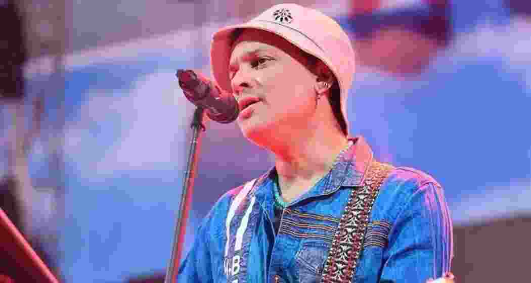 A file photo of Zubeen Garg singing during an event. 