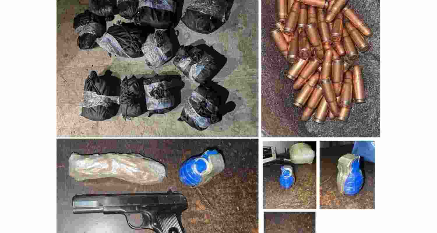 Drugs and ammunition seized by the police in Amritsar on Thursday. Drugs and ammunition seized by the police in Amritsar on Thursday.