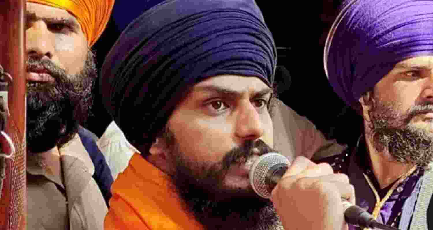 Jailed Khadoor Sahib MP Amritpal Singh. Jailed Khadoor Sahib MP Amritpal Singh.